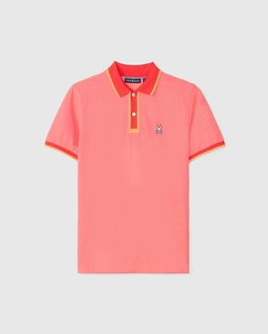 Polos Psycho Bunny Woodway Oxford Polo Hibiscus Homme | XOO-13344068